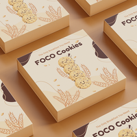 Boîte d'emballage vide personnalisée pour biscuits gaufrés avec support magnétique au fini mat pour emballage cadeau-Impression offset et avantages UV