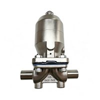 Vanne à diaphragme sanitaire en acier inoxydable 316L DN20 manuelle aseptique avec raccord Tri-Clamp pour le traitement pharmaceutique et biotechnologique
