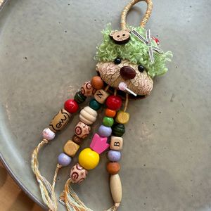 Expédition rapide : Figurine jouet en string art faite main, lanière de téléphone, ornements de perles de style ethnique pour décoration de rétroviseur de voiture et poupée - Product Image 4