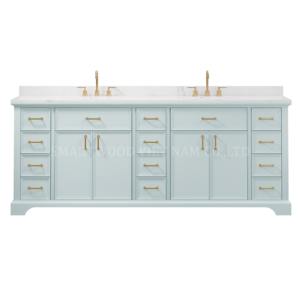 Venta caliente estilo europeo moderno baño superior fregadero baño conjuntos tocador gabinete para muebles de Hotel - Product Image 6