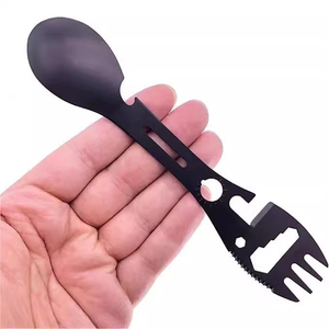 Cuchara y Tenedor para Exteriores, Herramienta Versátil para Acampar, Ligera, con Abrebotellas, para Supervivencia, Táctica y Uso General - Product Image 5