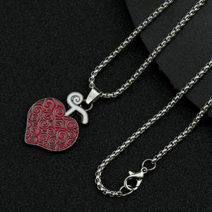 3 Designs Japan Anime Luffy <span class=keywords><strong>Ace</strong></span> <span class=keywords><strong>Demon</strong></span> <span class=keywords><strong>Fruit</strong></span> Alloy Necklace Cartoon Metal Pendant Necklace for Women Sweater Necklace - Product Image 5