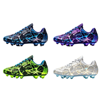 Chaussures de football pour hommes à coupe basse, crampons de football, tige en PU, semelle extérieure en TPU, unisexe, jeunesse, gazon artificiel, légères, bottes personnalisées