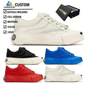 Chaussures de skate blanches tendance, plates, de type sport, en toile, unisexes, pour femmes et hommes, décontractées, confortables, en toile, pour hommes - Product Image 1