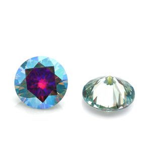 Ab Colored Moissanite Round Loose Stones 0.5Ct 5Ct For Jewelry Making Synthetic Lab Created Gemstone - Product Image 2