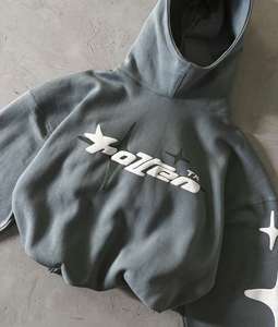 Sudadera con Capucha Yingling Personalizada, 600 Gsm, Impresión 3D, Bordada, de Invierno, Corte Recortado, Algodón Cepillado Grueso, para Hombre - Product Image 2