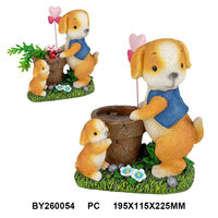 Pots de jardin en gros pour l'extérieur : pots à fleurs en résine en forme d'animaux (canard, chien) pour la décoration de pelouse, patio et jardin