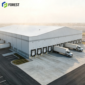 Entrepôt commercial en acier préfabriqué pour usage industriel intensif, grande portée, pour la distribution de marchandises et le stockage - Product Image 1