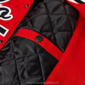 Blouson d'université de baseball en cuir pour homme, logo personnalisé, hiver, grande taille, de luxe, nouvelle collection Offre Spéciale - Product Image 5