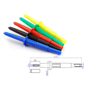 Sondas de Teste Multímetro Não Destrutivas de Nylon 10A por Atacado com Isolamento de 4mm e Pino de Sonda de 4mm - Product Image 4