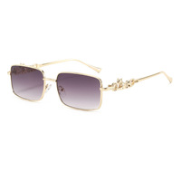 Lunettes de soleil de luxe rétro carrées en alliage SPUKA HR5671 2026 avec verres dégradés, protection UV400, logo personnalisé