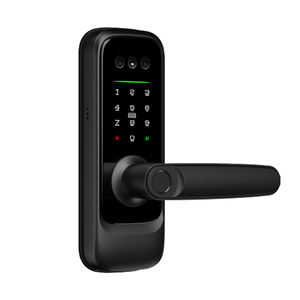 قفل ذكي فاخر يعمل بالواي فاي مع التحكم عن بعد، مع تقنية التعرف على الوجه وبصمة الكف، وجرس باب بكاميرا للدفع والسحب، مناسب للأبواب الخشبية - Product Image 1