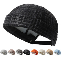 Gorro Tang Hat Grande a Cuadros Transpirable sin Visera Ajustable Estilo Hip Hop Gorro de Granjero Chino