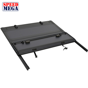 Flush Mount Hard Tri-Fold Tonneau Cover for Nissan Navara Frontier, <b>Low</b> Profile Aluminum <b>Bed</b> Cover Waterproof, Rack Compatible - Product Image 1
