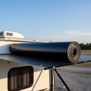 Rouleau de toiture en caoutchouc EPDM 15x30 pieds 45 mil noir pour VR, longue durée de vie, installation facile, résistant aux températures extrêmes, sous-couche - Product Image 2