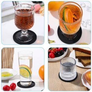 Minimalist Eco-Friendly Anti-Slip Silicone Coaster Multi-Size Thick Heat Resistant <b>Coffee</b> Tea Cups Customizable Logo <b>Table</b> Mat - Product Image 5