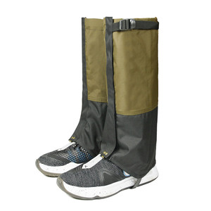 Couvre-chaussures imperméables pour l'extérieur, pour la randonnée et l'alpinisme, protection en tissu Oxford vert et noir camouflage - Product Image 1