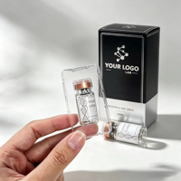 Boîtes de flacons cosmétiques réutilisables avec logo personnalisé imprimé, insert en blister PET, carton mat de qualité supérieure, emballage pour flacon simple/double de 3 ml/10 ml
