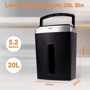 Déchiqueteuse de papier automatique 60 feuilles coupe transversale capacité 15L usage bureau - Product Image 3