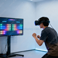 Simulateur de football interactif jeu de simulation de football virtuel intérieur projection de sol LED centre commercial parc d'attractions Sport