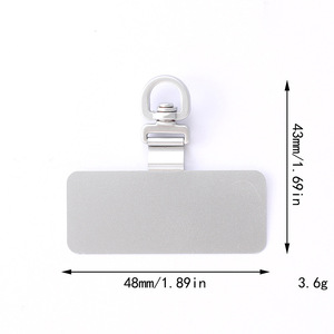 Stainless Steel Custom Logo Cell Phone <b>Lanyard</b> Patch Tether Tab Detachable Anti-lost 360° Rotating Connector Phone case <b>Keychain</b> - Product Image 3