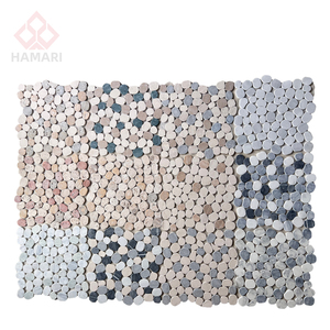 Piastrelle a mosaico in ciottoli levigati 305x305x8mm Stile Spiaggia Costiera per Decorazione Pareti Esterni e Patio - Product Image 6