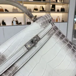 Customized Himalayan Crocodile Skin Gradient Handbag New Fashionable 1 Shoulder Crossbody Bag