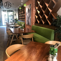 Usine salle à manger meubles Burger Shop café KTV canapé personnalisé Commercial Restaurant demi-cercle cabines en bois sièges