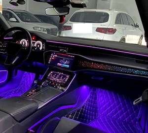 Kit d'éclairage d'ambiance LED 64 couleurs SJC pour intérieur de voiture <span class=keywords><strong>A6</strong></span> C8, éclairage d'ambiance symphonique pour <span class=keywords><strong>Audi</strong></span> <span class=keywords><strong>A6</strong></span> C8 2019-2025, conduite à droite - Product Image 5