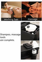Lit de shampooing de Spa de tête de thérapie de l'eau professionnelle avec la circulation de l'eau et la chaise de lavage de Salon de coiffure de vapeur