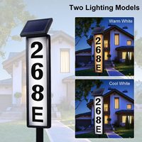 Lampe solaire LED étanche pour numéro de maison, avec alignement pour allée de jardin, indice de protection IP65, éclairage de panneau d'adresse de porte