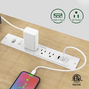 3 cửa hàng lõm Dải điện với chỉ số, thanh điện với cổng USB, tăng bảo vệ dây mở rộng, ETL chứng nhận - Product Image 6