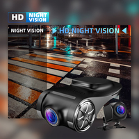 Caméra embarquée Coview 64G, dashcam USB 1080P+720P, enregistreur vidéo 2 canaux, double objectif, boîte noire de voiture avec DVR de vision arrière