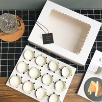 Échantillon Gratuit Nouvelle Offre Promotionnelle Dossiers Personnalisés en Carton Kraft Gaufré Recyclable avec Fenêtre pour Gâteaux, Sushi, Chewing-gum, Aliments pour Bébés - Tailles Personnalisées Cadeau
