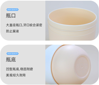 Pot en plastique PP coloré de 100 ml, pot rond à fond rond, pot pour crème pour le visage, pot pour nettoyage des cheveux, pot pour gel d'aloe vera, pot pour cosmétiques