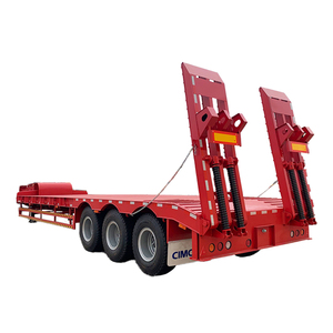 شاحنة لودر Lowboy بهيكل حاوية 3 محاور 13 م 60 طن 80 طن سرير منخفض نصف مقطورة للبيع - Product Image 2