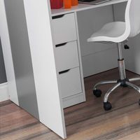 Multifunktion ales, langlebiges Hochschlaf-Aufbewahrung sbett Pegasus Wood Modern Desk Kleider schrank Schubladen Loft Etagen bett (White 3FT Frame Schlafzimmer)
