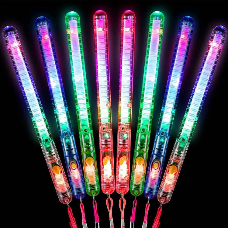 LED parlak çubuk kolye yanıp sönen sopa floresan işık sopa Light Up Batons konser parti doğum günü için Raves noel yeni yıl partisi