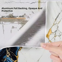 Papier peint brillant en PVC à motif marbré, autocollant en vinyle, rouleaux de revêtement mural pour comptoir de cuisine, armoire, décoration intérieure