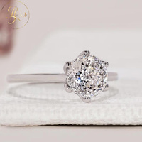 Anillo Solitario de Diamante Creado en Laboratorio con Corte Portugués VVS Certificado por IGI, Anillo de Compromiso de Diamante CVD Hecho en Laboratorio con Oro de 18K Personalizado