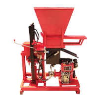 SHM2-25 semi automatique diesel hydraulique presse d'argile à emboîtement de sol creux pavé brique faisant la machine