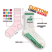 BiLu Soft Cotton Yoga Pilates Grip Socks Non Skid Fitness Socks for Barre Training Class
