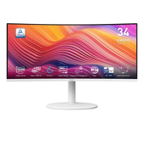MSI 34 pouces Quasi-4K 120Hz 1ms TYPE-C 98W prend en charge l'écran incurvé HDR 1500R écran de moniteur blanc pour bureau de jeu à domicile MD342CQPW