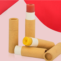 Emballage de conteneur de baume à lèvres en carton kraft vide avec logo personnalisé tube de carton en papier push-up