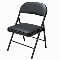 Chaise pliante en métal rembourrée robuste, chaise d'invité portable avec structure en acier pour le bureau, les conférences, les formations, les événements et les mariages