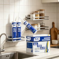 Colle adhésive sans clou OEM, adhésif haute résistance pour bois, carrelage, pierre, métal et applications décoratives