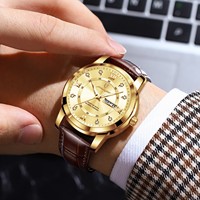 Montre Poedagar 936 pour homme, bracelet en cuir de luxe, montres à quartz pour homme, étanches, lumineuses, classiques, vintage, montres Reloj pour homme