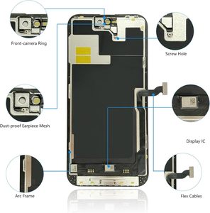Écran de remplacement noir pour <span class=keywords><strong>iPhone</strong></span> 14 Pro Max, 6,7 pouces, LCD tactile numériseur A2894/A2651/A2893/A2896/A2895, étanchéité + verre trempé - Product Image 2