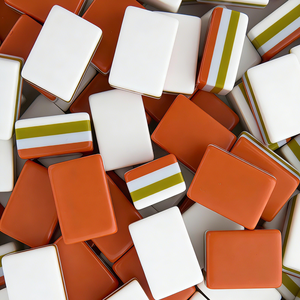 Nouvel ensemble de 160 tuiles de Mahjong en acrylique gravées sur mesure, de luxe, 4 couches, format mini voyage, pour la <span class=keywords><strong>plage</strong></span>, collection Amérique - Product Image 3