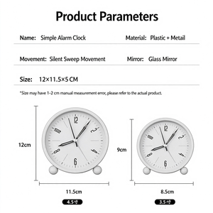 Horloge analogique pour enfants, dessin animé mignon, apprentissage précoce, <span class=keywords><strong>radio</strong></span> silencieuse, horloge de bureau pour enfants, alarme, veilleuse - Product Image 3